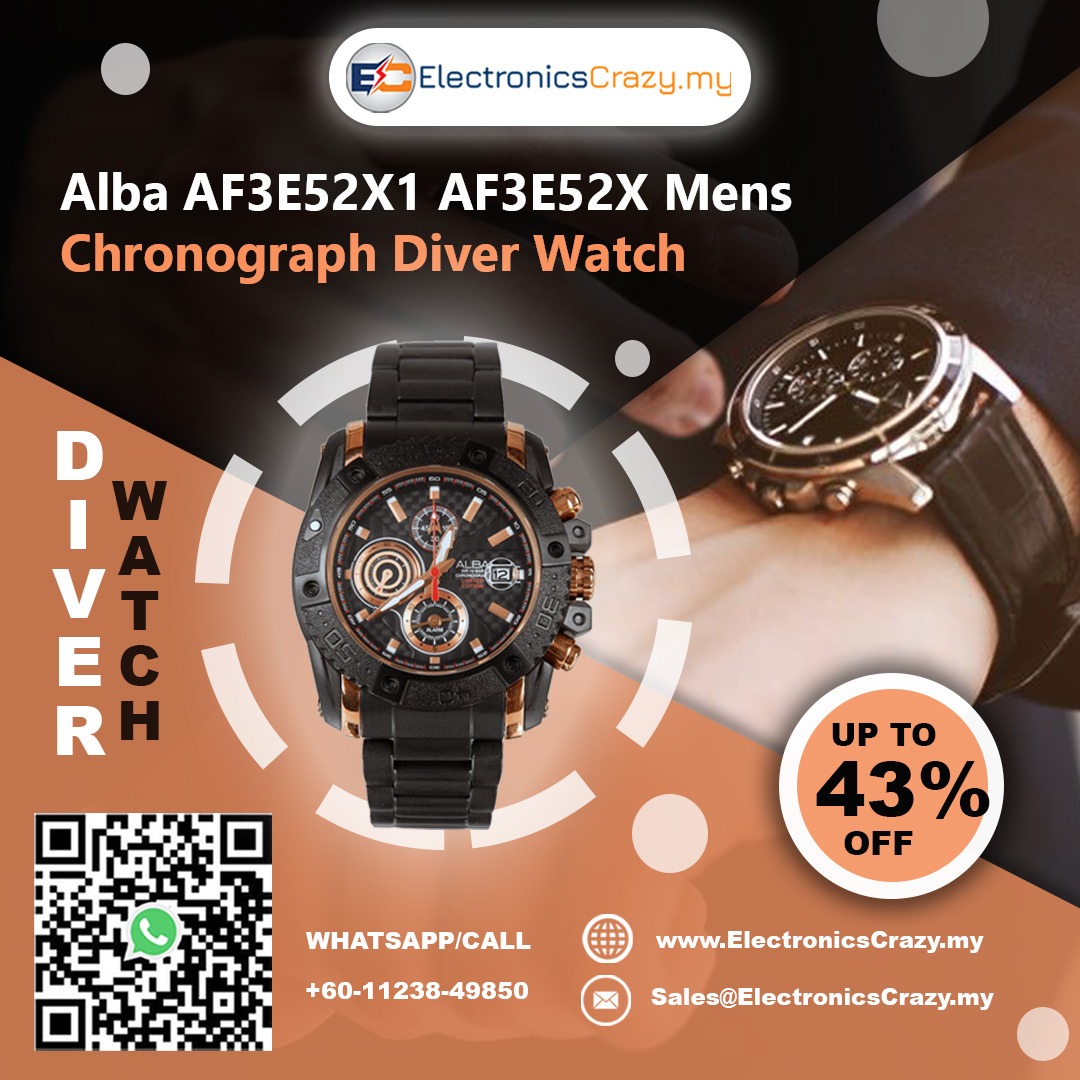 EcrazyMY's tweet photo. Alba AF3E52X1 AF3E52X Mens Chronograph Diver Watch

Buy Now:https://t.co/1P0VwMYUyy

#menswatch #watches #watch #watchesofinstagram #watchoftheday #menswatches #wristwatch #mensfashion #watchcollector #watchaddict #watchfam #watchlover #luxurywatch 

@electronicscrazy.my https://t.co/KY3c9Eo3Ug