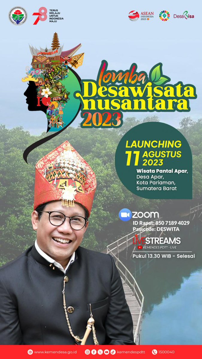 ical74's tweet photo. Ramaikan dan saksikan
#DesaWisataNusantara

@jokowi 
@halimiskandarnu
@Kemendespdtt
@malik_haramain
@imansyukri
@zainul_munas
@taufikmadjid71
@yusradaridesa 
@azzameldzikrie 
@tppkemendes https://t.co/sJ5R9dx5wz