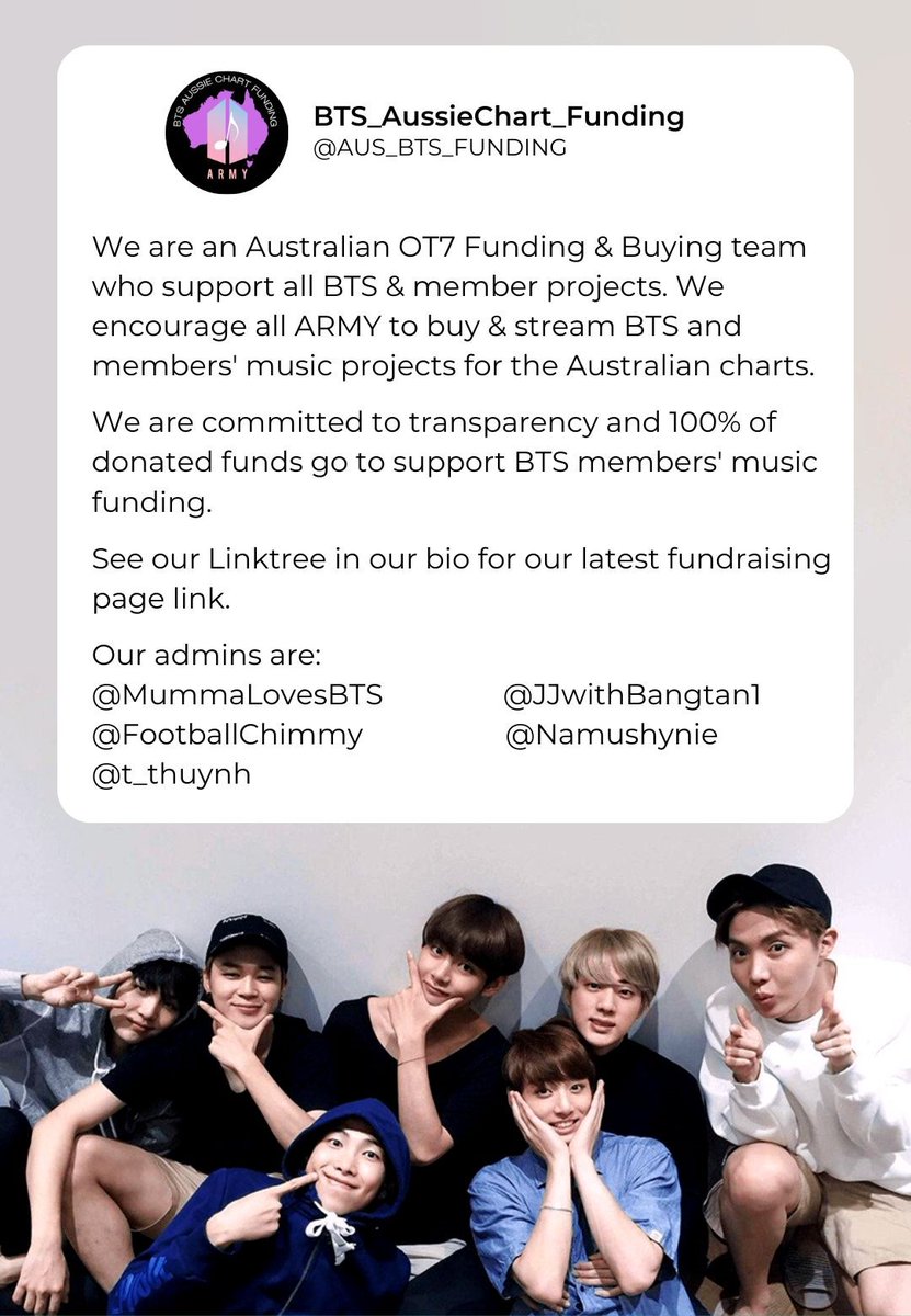 BTS_AussieChart_Funding tweet media