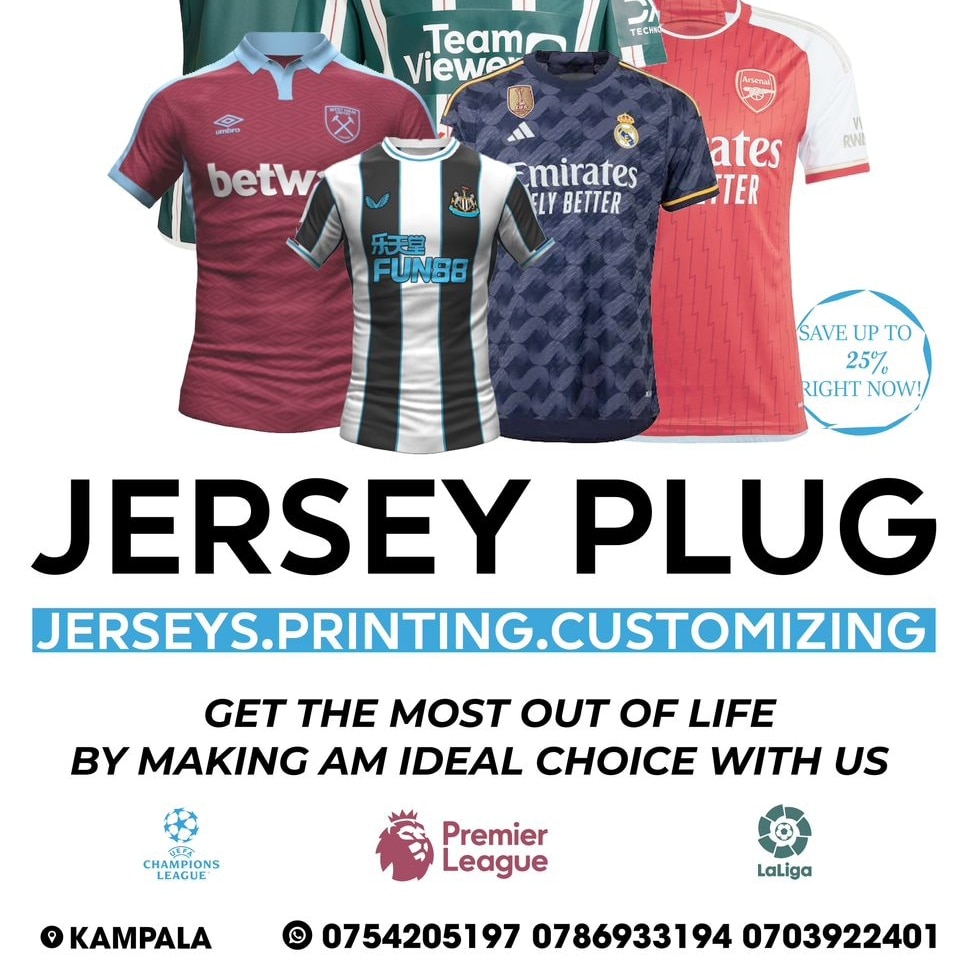 JRJerseystoreug's tweet photo. Explore a World of Jerseys & Team Gear 🌟 | Your Destination for Customization & Branding 🎨🔥 | #GetTheMostOutOfLife with Sports 🏆Location : Arua Park Plaza A4-238, Kampala
📲📞0786933194/0754205197
We do deliveries🚀🚀 https://t.co/9Yl4dy5pJe