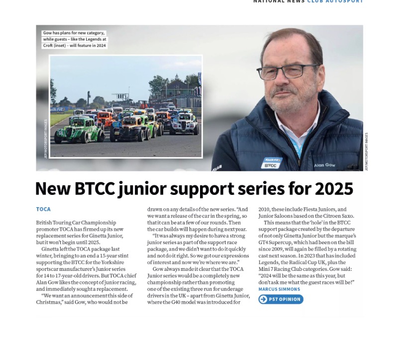 Looks like TOCA package is getting a new series in 2025