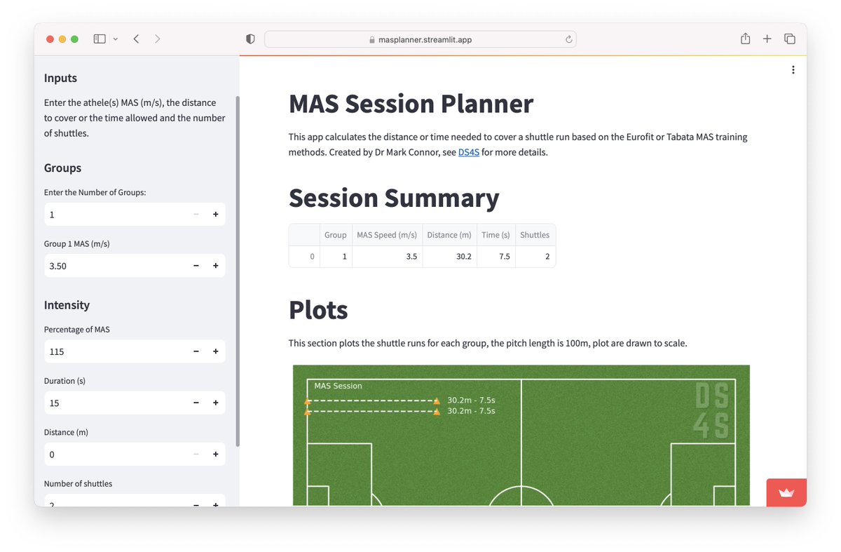 If you do MAS runs with your athletes you might be interested in this planning app: buff.ly/3DOeFYo