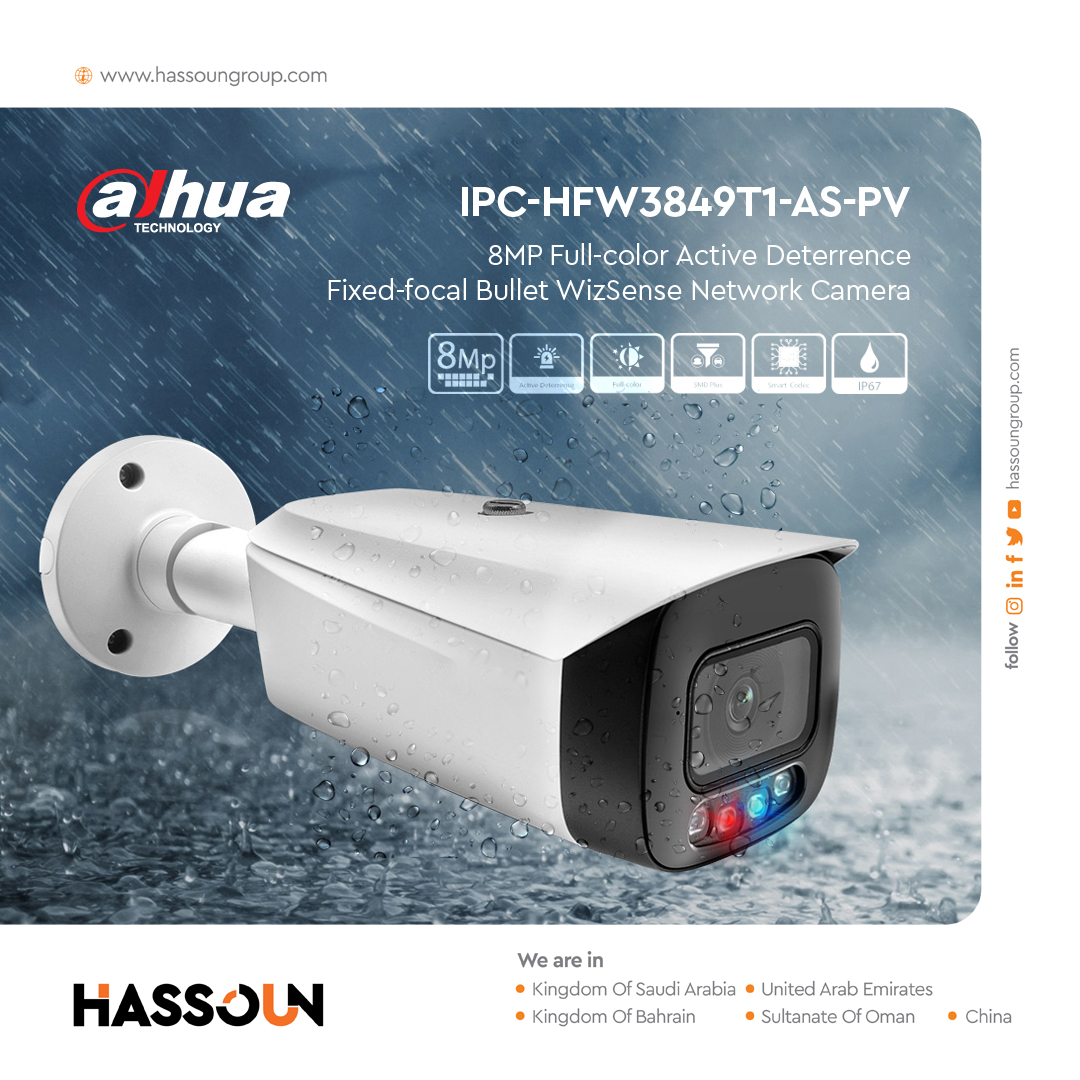 HassounSocial's tweet photo. 8MP Full-color Active Deterrence Fixed-focal Bullet WizSense Network Camera (IPC-HFW3849T1-AS-PV) #hassoungroup #camera #surveillance #technology #safety #security #cctv #dubai #imou #hivision #dahua #ruijie #ipcom #grandstream #panasonic #trending #poe #switches #intercom https://t.co/QAWNQtoHey