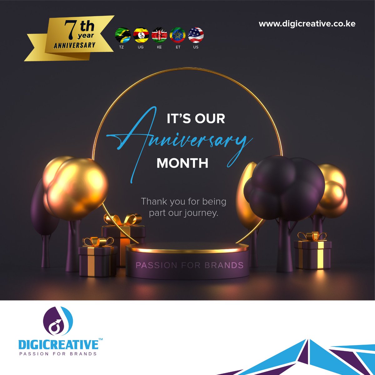 DigicreativeLtd's tweet photo. It has been 7 glorious years of impeccable design and branding services. Celebrate with us this August the wow factor that we bring to the table.

As we turn 7, we want to celebrate our amazing staff, clients and partners across the entire globe for being part of our journey! https://t.co/PGen64EQYi
