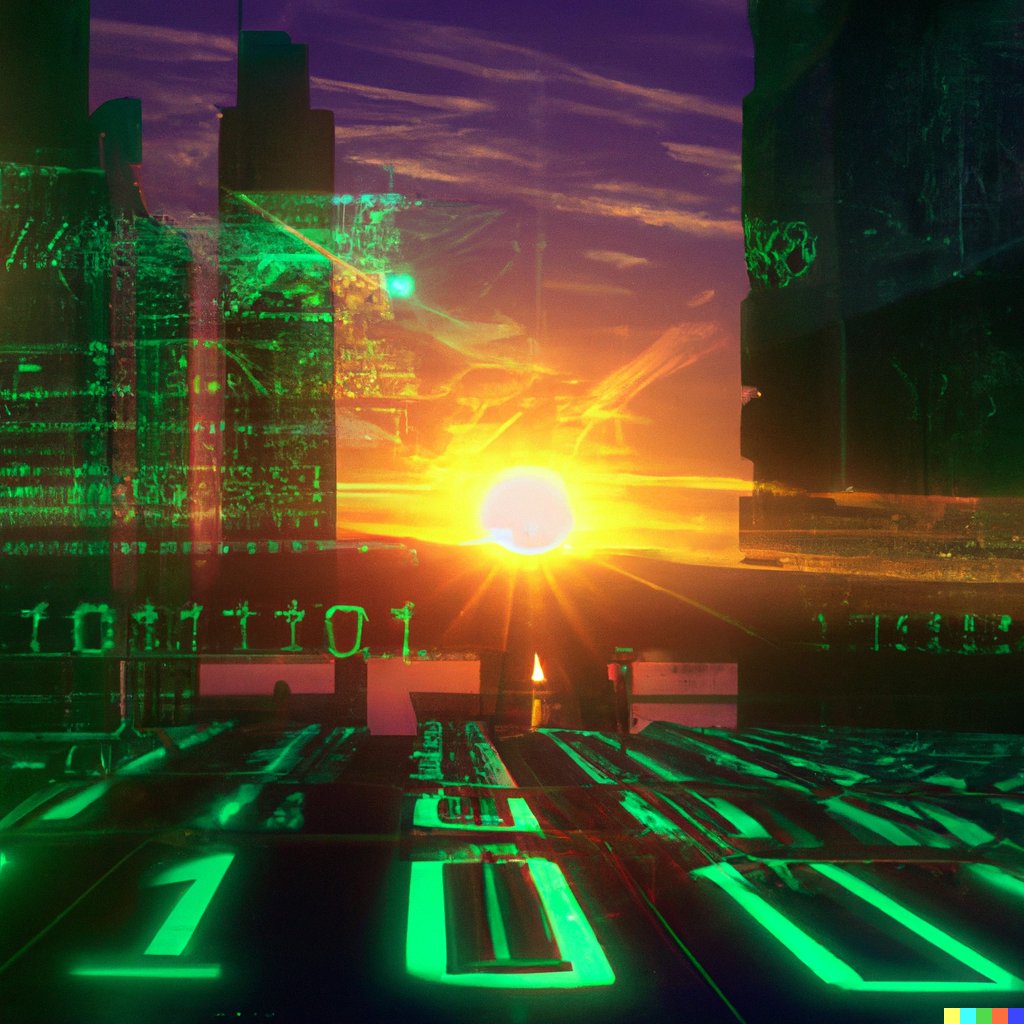 rshardric's tweet photo. Morning runs bring clarity. 🌅🏃‍♂️ Witnessing the fusion of AI &amp; cybersecurity in debt collection is awe-inspiring. Today's Dall-e crafted image mirrors my thoughts on this digital evolution. Exciting times ahead! 🚀 #DigitalTransformation #AI #Cybersecurity #NewEra https://t.co/SqGO2deCLf