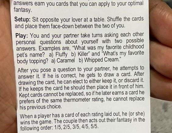 PosHFlaiR's tweet photo. Happy Friday

Guess which game this is in the Year of Sex package. 

A) Lovers Libido 
B) Ultimate Fantasy
C) Fortune Teller

The correct answer is to get a free 12 sex positions dice

Retweet/Comment your answer with the hashtag #naughtyweekend https://t.co/nR0Be6OXM6