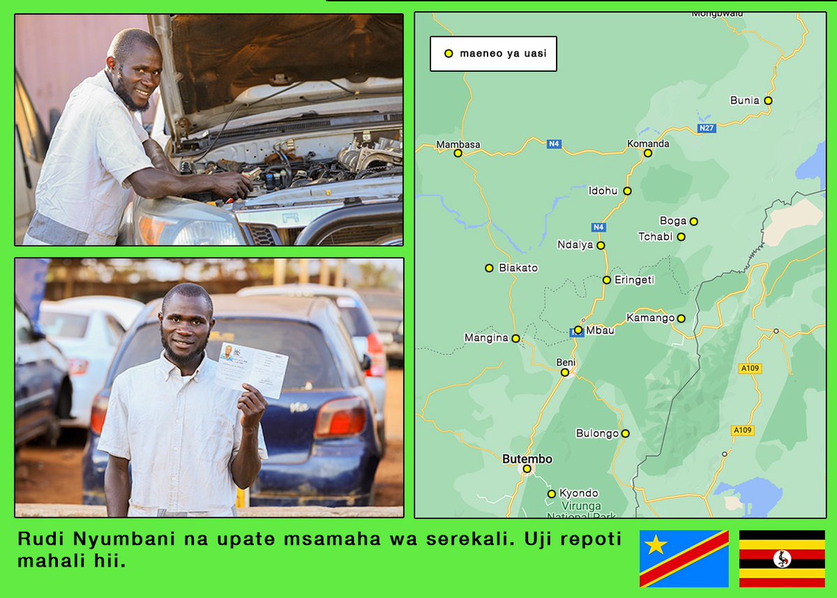 VisiondeMidi's tweet photo. Des ex-combattants #ADF reconvertis en citoyens, utilisés dans une campagne lancée par @FARDC_off @UPDFspokespersn et @BridgewayTweets pour appeler les terroristes à quitter la brousse et se rendre aux forces armées. https://t.co/LWw6bsgc0E