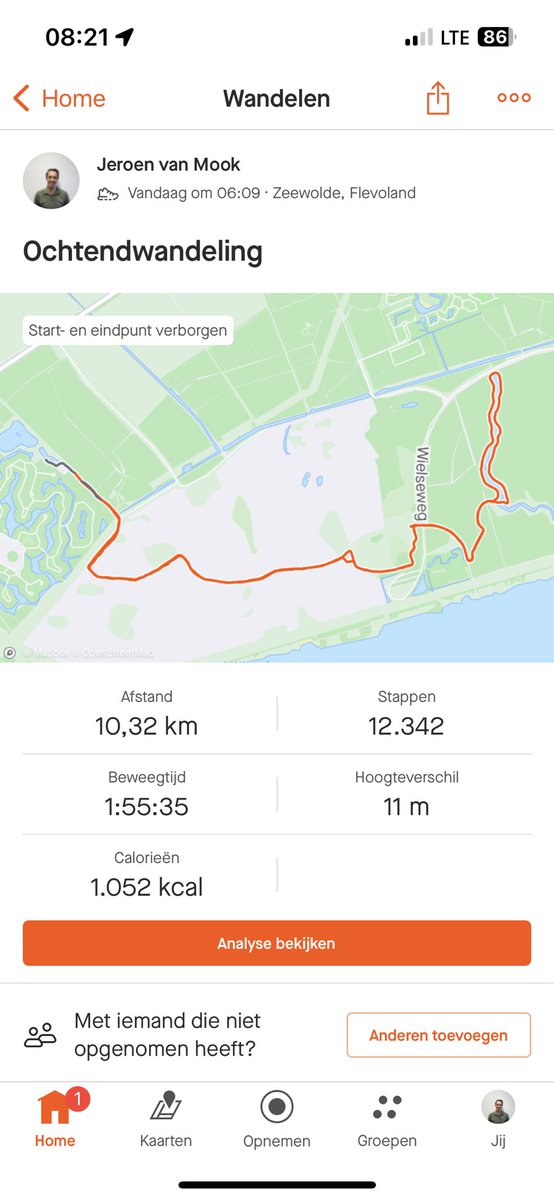 Daar is de koffie!! Lekkere wandeling zo op vroege ochtend 😁