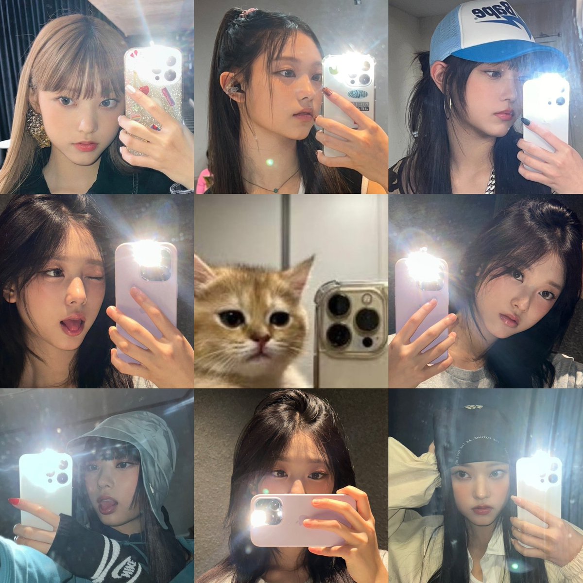 mo9uHR's tweet image. 플래시 터뜨린 고양이 거울셀카🐱📸