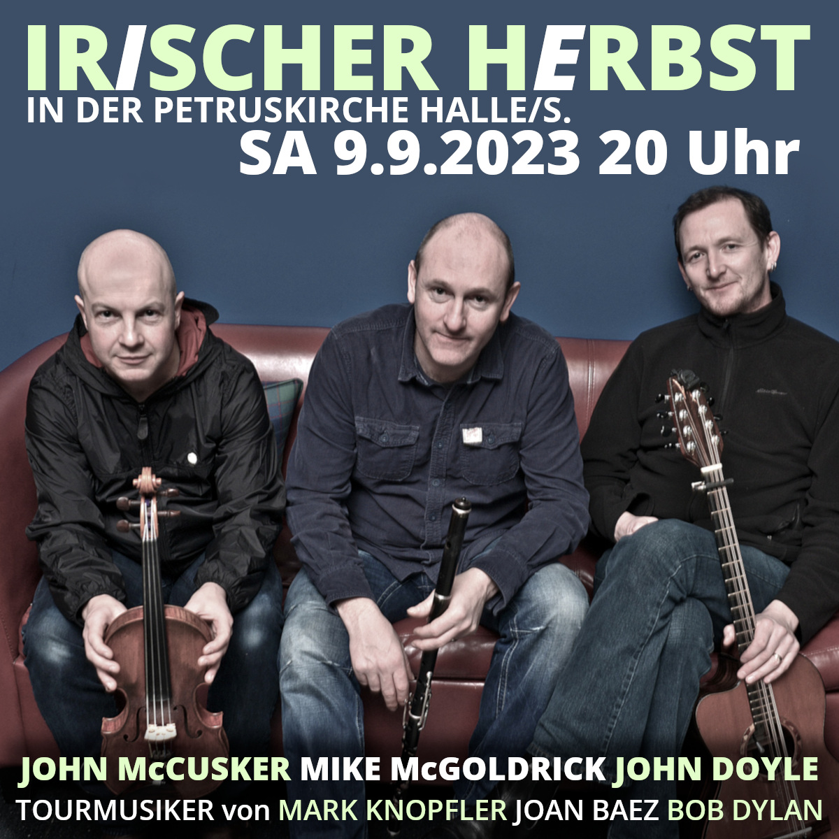 Soon, we'll host a magnificent concert here in Halle! folk-club-halle.de #irishfolk #scottishfolk