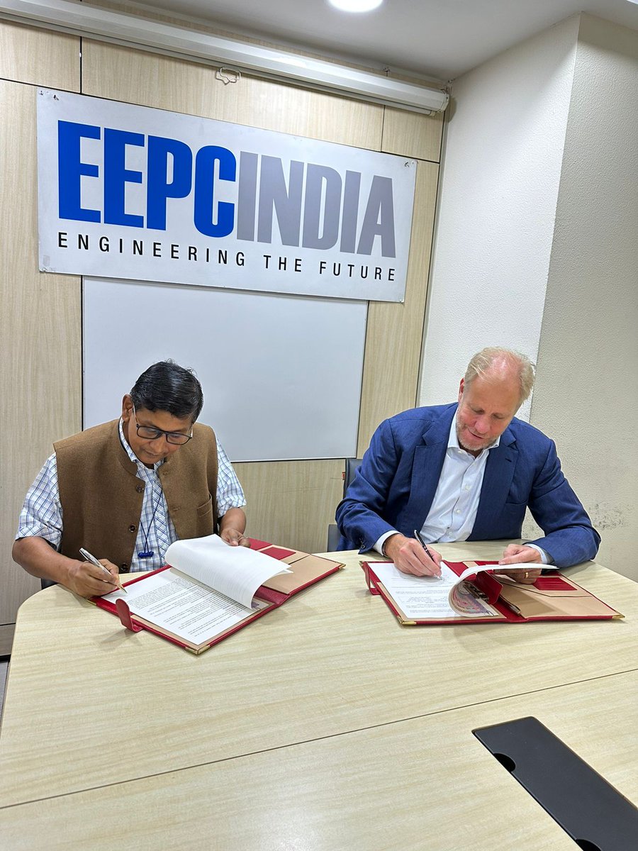 #India has a target of tripling engineering exports to $300B by 2030. For this, it must focus on #manufacturing high value and #innovative products, leveraging #Europe's leadership. 

<a href="/EBTC_EU/">EBTC</a>  and <a href="/eepcindia/">EEPC India</a>'s MOU aims to foster this expanding relationship between both regions.