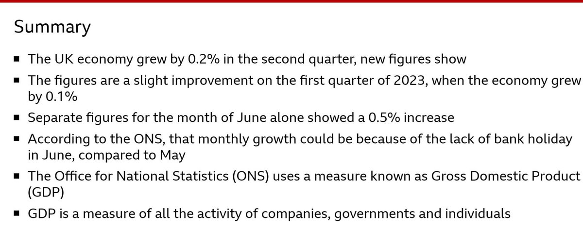 UK growth of 0.2% in Q2, including 0.5% in June.

Eurozone in recession. 

Remainers in shambles.