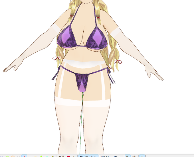 ガーターのようなものも切り出し 