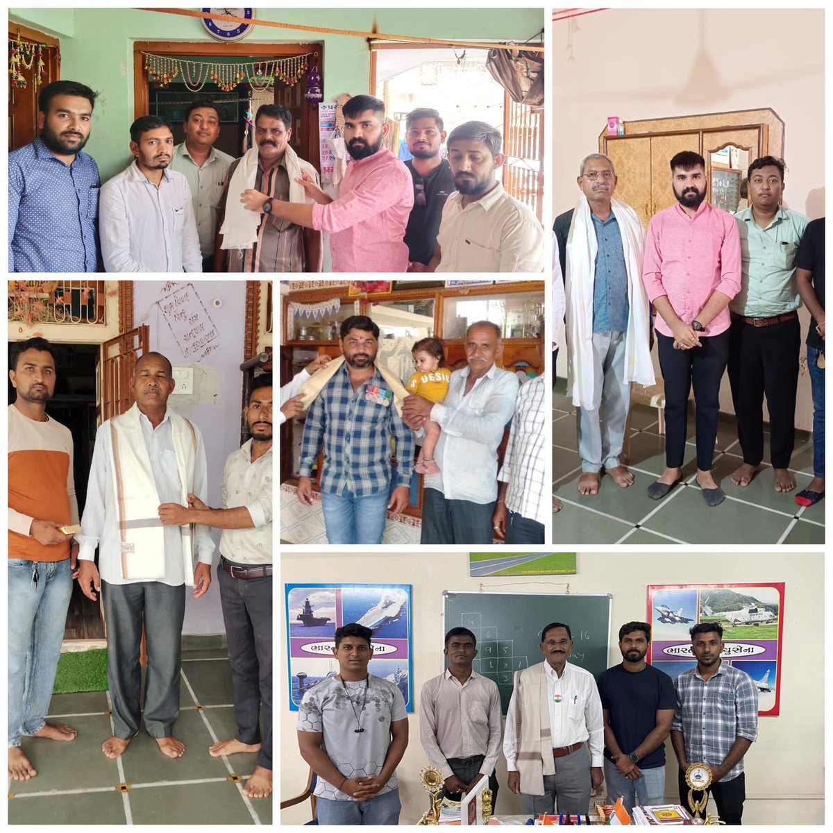 svgrybguj's tweet photo. સ્વામી વિવેકાનંદ ગુજરાત રાજ્ય યુવા બોર્ડના વિવિધ જિલ્લા, મહાનગરપાલિકા, નગરપાલિકા , તાલુકા અને મંડળના સંયોજકો દ્વારા ‘મેરી માટી, મેરા દેશ’ અભિયાન અંતર્ગત દેશના સૈનિકોનું, સૈનિકોના પરિવારજનોનું સન્માન કર્યું અને દેશ પ્રત્યેની તેમની નિષ્ઠાને બિરદાવવામાં આવી. 
#MeriMatiMeraDesh #AmritMahotsav