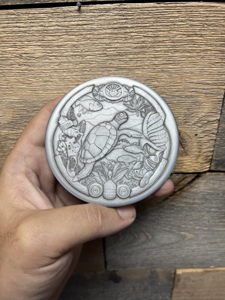 MakersFG's tweet photo. Good morning!! I just finished engraving a Turtle 🐢 onto a piece of 3” Stainless Steel. 🥰🥰
#turtle #highlydetailed #fiberlaser #laserengraving #goodmorning #art
#beach #ocean #fish https://t.co/uPkya7vv9D