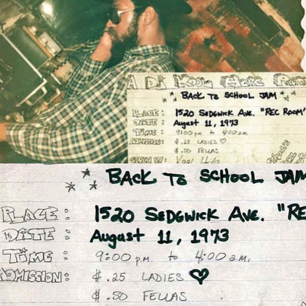 ilovehiphop_88's tweet photo. On August 11th, 1973, Hip-Hop was born at a “back to school jam” birthday party in the Bronx. 1520 Sedgwick Avenue, the Bronx, New York, USA. The Party was hosted by Clive Campbell AKA Dj Kool Herc. 

Happy 50th Birthday #HipHop #HipHop50 🎈🎉 https://t.co/gwKBpJYWTd