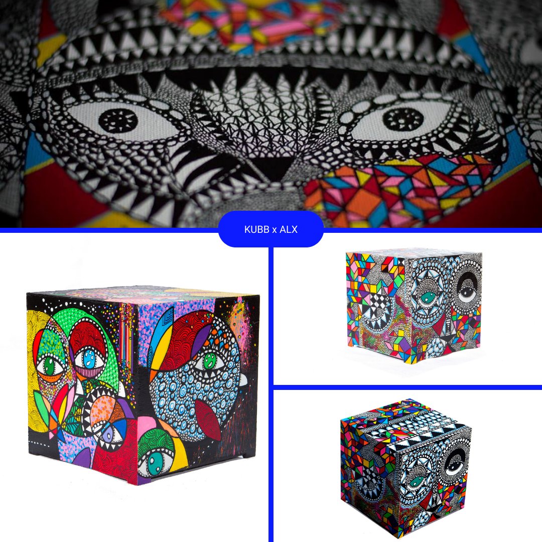 🎨 Artist ALX has created a series of KUBBs with a colorful, bold design. 🤩