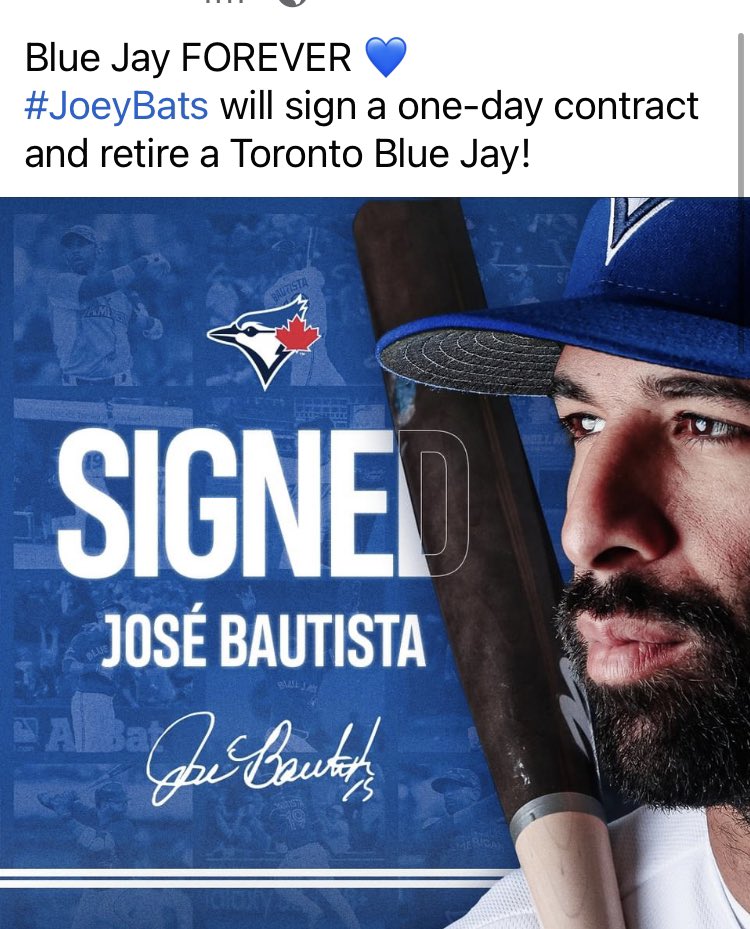This!!!!! Going to be a lot of happy Canadians this weekend with Jose back in the 6ix!! My heart is overflowing with happiness &amp; memories 🤍⚾️🇨🇦💙 WELL DONE TORONTO BLUE JAYS! congrats <a href="/JoeyBats19/">Jose Bautista</a> 
#the6ix <a href="/BlueJays/">Toronto Blue Jays</a> <a href="/BringerOfRain20/">Josh Donaldson</a> @johngibbons05