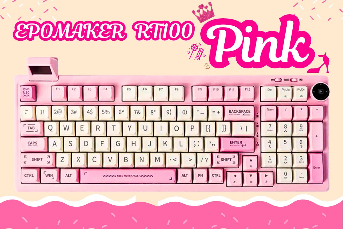 Kiemii2's tweet photo. Collection all Barbie fans 
ใครเป็นแฟนบาร์บี้ต้องกรี๊ดกับสีใหม่ของ 𝙴𝚙𝚘𝚖𝚊𝚔𝚎𝚛 𝚁𝚃𝟷𝟶𝟶 อย่าง สีชมพู สุดบริ๊ง และมาพร้อมกับสีม่วงและสีเขียวอีกด้วย 
สั่งซื้อผ่านแอพส้มวันนี้มีโค้ดส่วดลดมากมาย+โค้ดส่ง 𝙵𝚛𝚎𝚎 สุดคุ้ม💒~˳ 🩷🦢✧☁️
#Epomaker #คีย์บอร์ดไร้สาย #BARBIE https://t.co/DS0DML1BYN