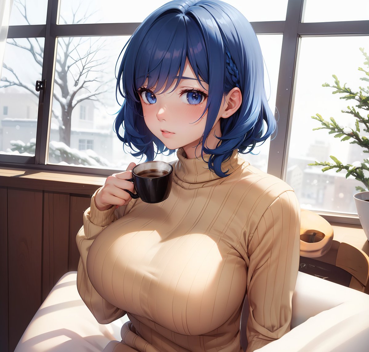 DiffusionWaifu's tweet photo. #AiSweaterPuppies by @Artificially4U
Caffeine + Cozy vibes = Snow day perfection!โ๏ธโ๏ธ Watching the snow paint the world white while sipping espresso in ultimate waifu comfort. Let the flakes fall and the steam rise!๐โ๏ธ
#AIArt #aiwaifu #stablediffusion #diffusionisstable #anime https://t.co/w7JDOHA57h