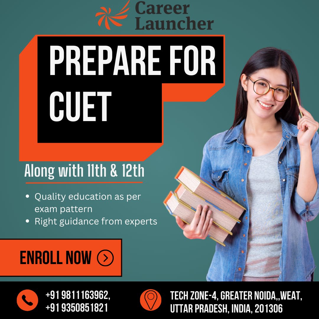 clnoidaext's tweet image. Preparing for CUET during your 11th and 12th grades is a strategic endeavor that lays the foundation for a successful academic journey. 
.
.
.
🤙 wa.me/919811163962
#cuetpreparation #cuetcoaching #cuetclasses #exampattern #cuetexam #cuetexamprep #exampreparation #mocktests