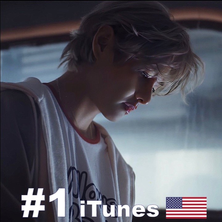 #V's incurably romantic 'Rainy Days" has hit #1 on US iTunes! 💪💥🇺🇸🎵🔥👑💜