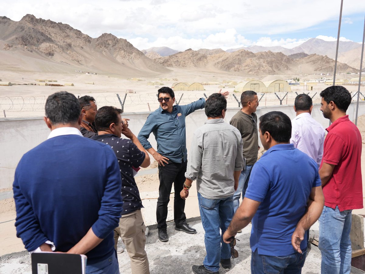 LAHDC_LEH's tweet photo. CEC @tashi_gyalson along with MP Ladakh @jtnladakh, Dy Chairman @Angchuk5, Secy Sports @Ravinder_Dangi1 &amp; @DC_Leh_Official Santosh Sukhadeve visited Astroturf Open Stadium to inspect ongoing preparations for upcoming 'Climate Cup' Football Tournament. https://t.co/1rN44f63D1