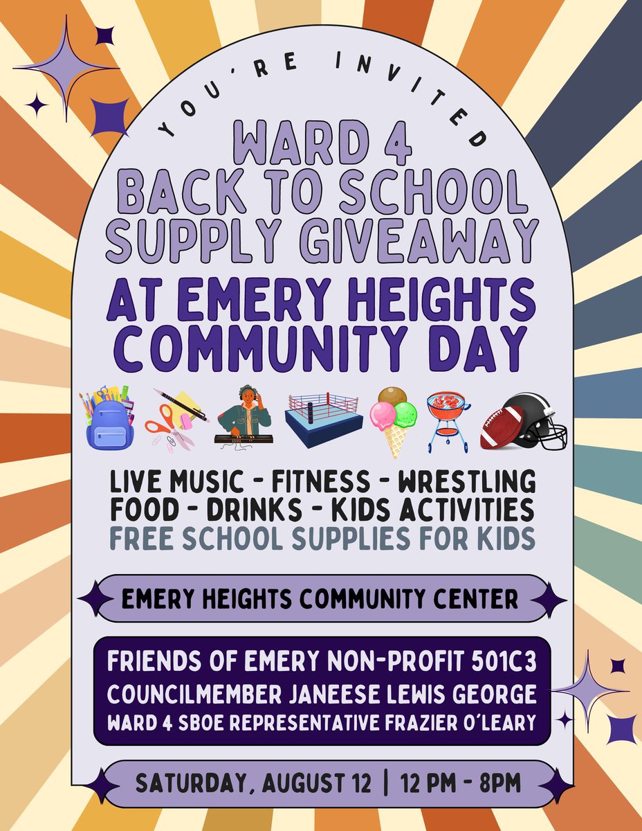 Janeese4DC's tweet image. See you tomorrow for our #Ward4 Back-to-School Giveaway and Emery Heights Commmunity Day!