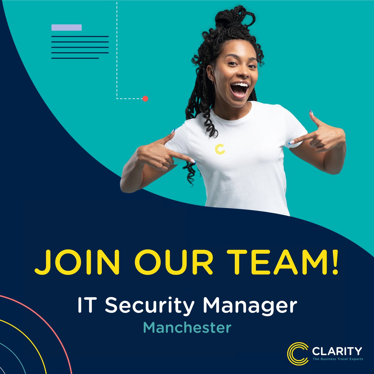PTGCareers's tweet photo. The IT team at @Clarity_BT are looking for an established InfoSec professional to join their team to help define the key elements of, and then champion, an information security and data privacy agenda.

More info ⬇️
https://t.co/dNjdiquFmK

#BrighterCareers #Recruitment https://t.co/qNQkfdGuJz