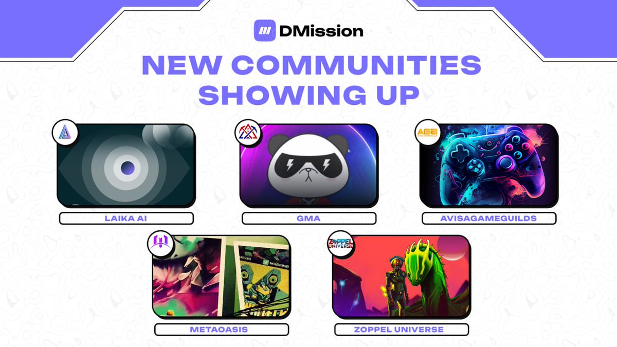 🛎🛎Ding dong, ur fav projects just moved into DMission house!

Hehe, hope that name will show up on the list

<a href="/Laika_ai/">Laika AI</a>
<a href="/G_M_Alliance/">Game Mine Alliance</a>
@AvisaGuild
<a href="/Metaoasis_/">MomoAI☮️🥝</a>
<a href="/zoppel_u/">ZOPPEL</a>

Gather 'round, gamers! More and more are coming to the stage that leaves you breathless with excitement🔝