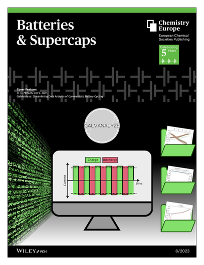 #OnTheCover GalvAnalyze: Streamlining Data Analysis of Galvanostatic Battery Cycling (Lukas Rier and co-workers) onlinelibrary.wiley.com/doi/10.1002/ba… <a href="/LukasRier/">Lukas Rier</a> onlinelibrary.wiley.com/doi/10.1002/ba…