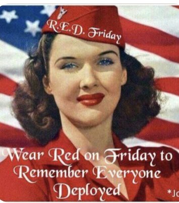 janannette55's tweet photo. Good “Red Friday”Morning My Patriot Friends♥️ Weekend Starts Soon, So Put That Smile On 😄And Have A Fun Filled Day 🇺🇸God Bless Our Veteran’s🇺🇸God Bless Our Military💙Back The Blue And The One’s Who Serve Our Communities🇺🇸God Bless Our Country🙏 🦅🇺🇸❤️🤍💙 https://t.co/kPCpQuvFxW