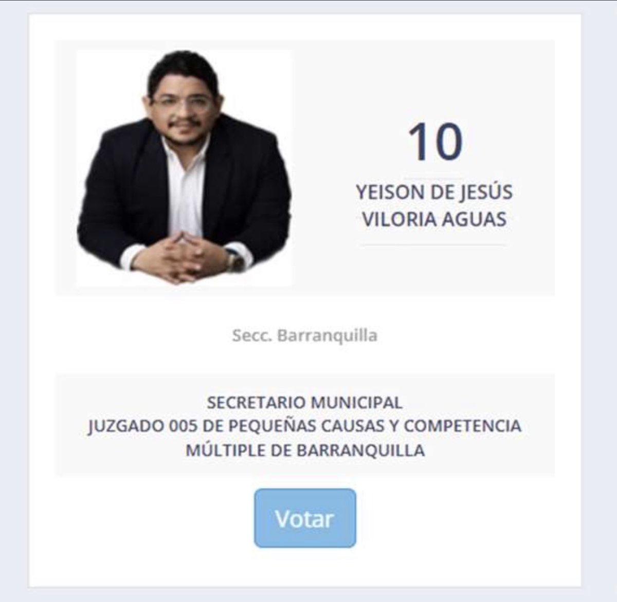 JsnViloria's tweet photo. ⚖️⚖️ COMISIÓN INTERINSTITUCIONAL⚖️⚖️

Es hoy la elección y por eso reiteramos la invitación a que nos acompañen marcando el 🔟.

Solo tienes que ingresar al siguiente link seguir los pasos y votar por el 🔟

https://t.co/AuJOYpC1s7

Recuerda que la votación será de 8:00 a.m a 4:00 p.m. 

#LaVozDeLosJudiciales