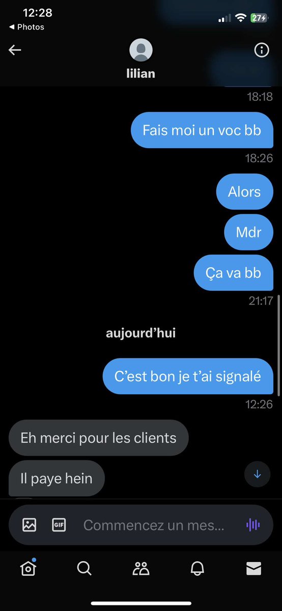 Natachatte18's tweet photo. @lilian7495 @lilian7495 Nudeuse qui se cache derrière ce compte. Voleur de clients, n’achète pas de nudes. https://t.co/v6N4dQujDQ