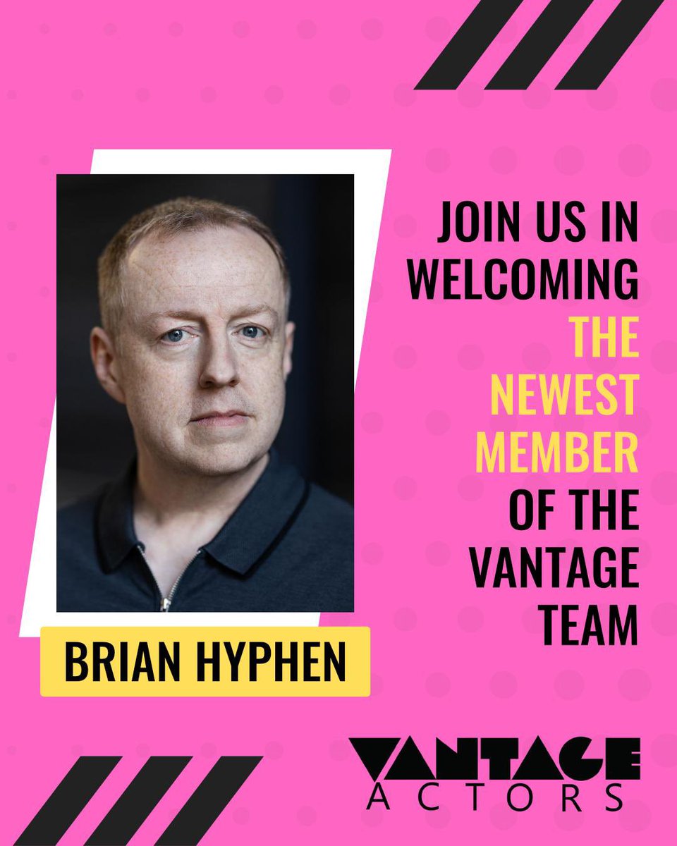 ActorsVantage's tweet photo. Join us in welcoming our newest member @BrianHyphen #actors #actorslife #casting https://t.co/JKEZKrtldh