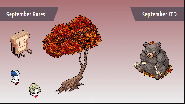FUUSIOco's tweet photo. Have a look at the new furni, rares and the LTD for September! How fabulous are they!

We're feeling very fashionable this month so we thought this calls for a picnic in the park and an autumn photoshoot on the side.

Which is your favourite item, let us know below! https://t.co/lgS9Sgep1r