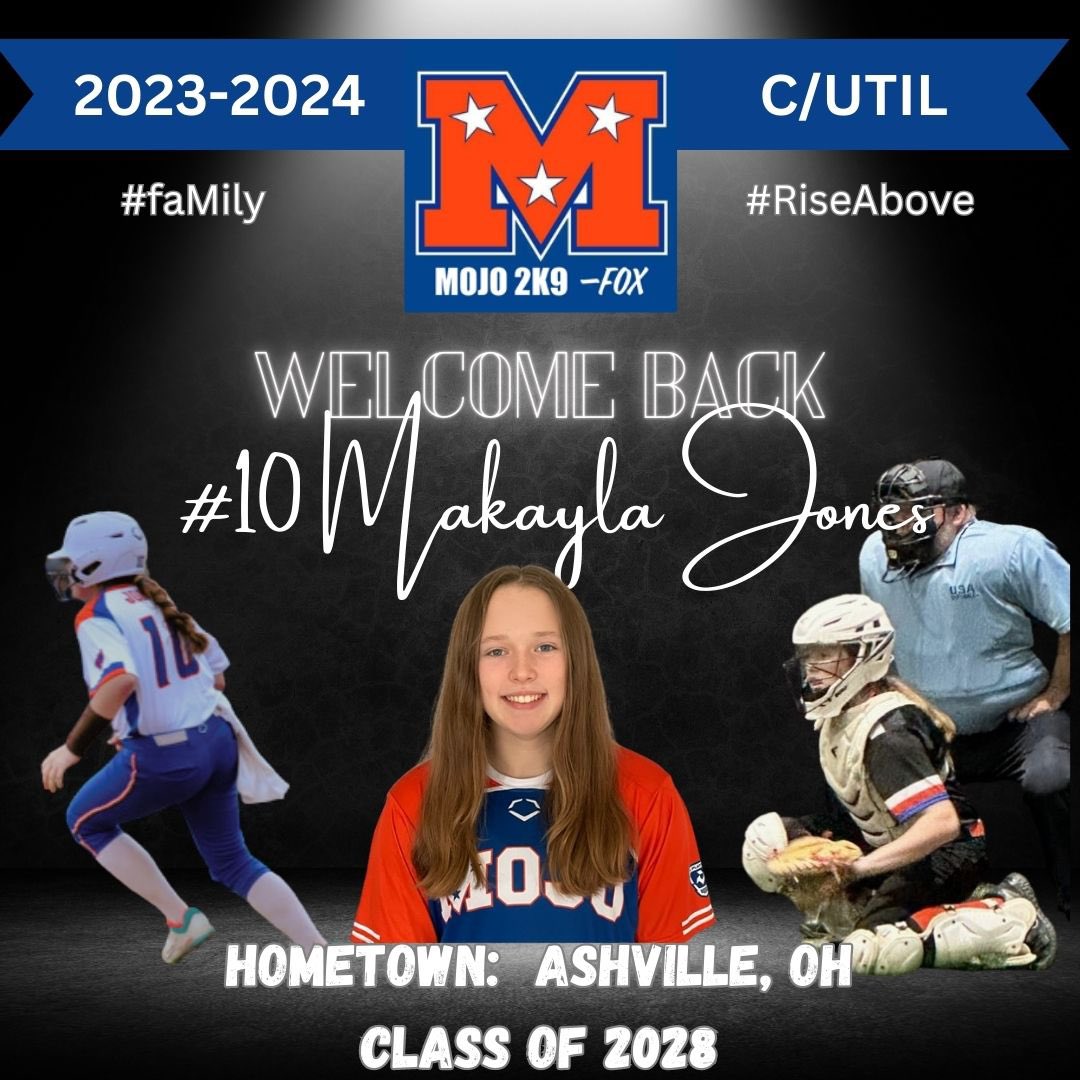 ArmorEliteFox's tweet photo. Introducing the @MOJO2K9FOX 2023-2024 roster we come at you with our catchers and are welcoming back #10 Mak Jones and family. #faMily #RiseAbove #MojoReloaded #Next @TnMojoFastpitch @Makayla10J https://t.co/aLCiSuCs2h