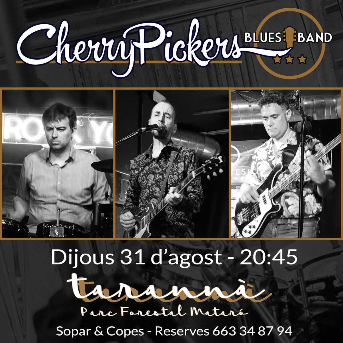 PickersBand's tweet photo. VINE A SOPAR A LA FRESCA AMB MÚSICA EN VIU 

🗓️ Dijous, 31/08/2023
🕘 20:45

📍Tarannà Mataró.
Avinguda del Parc Forestal
Mataró
☎️ Reserves Sopar i Copes: 663 34 87 94

#Rock #Blues #livemusic #ILoveLiveMusic #LiveGig #Cover #Mataró #Maresme #ElMaresmeLliureiTropical https://t.co/f5kD0m92Kt