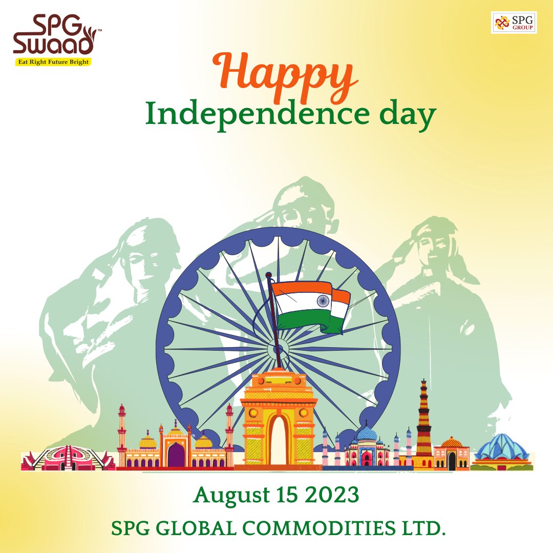 SpgConsumer's tweet photo. SPG Group wishes you a day filled with pride, patriotism, and celebrations. Happy Independence Day!
#SPGSwaadMagic #SavorTheFlavor #CulinaryDelights" https://t.co/QF59YrhoXq