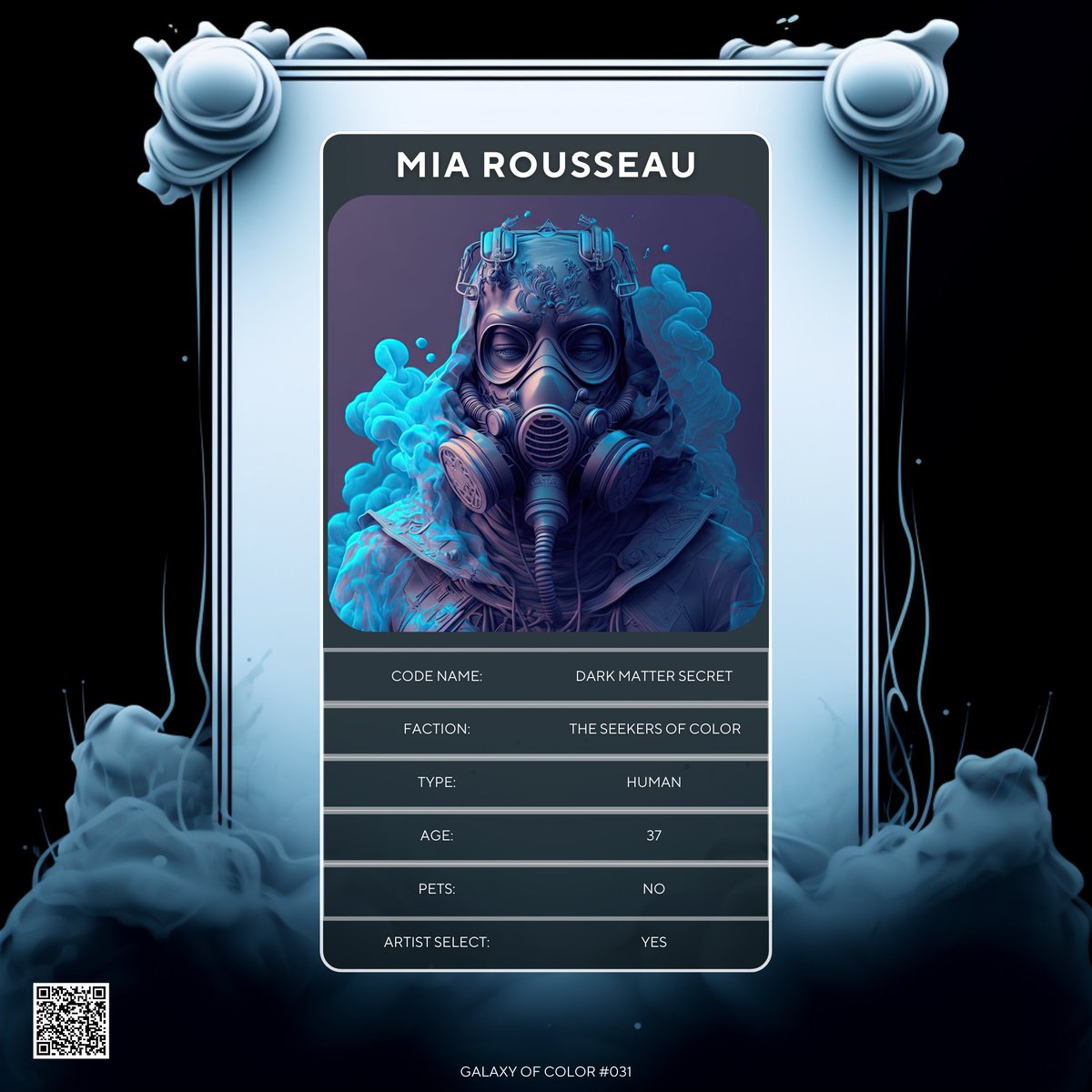 Mia Rousseau: The Enigma of Shadows

In the radiant heart of the Galaxy of Color, where beams of light painted stories and every shade had its song, Mia Rousseau danced with shadows. A prominent figure within "The Seekers of Color," she was renowned not for her pursuit of vibrant