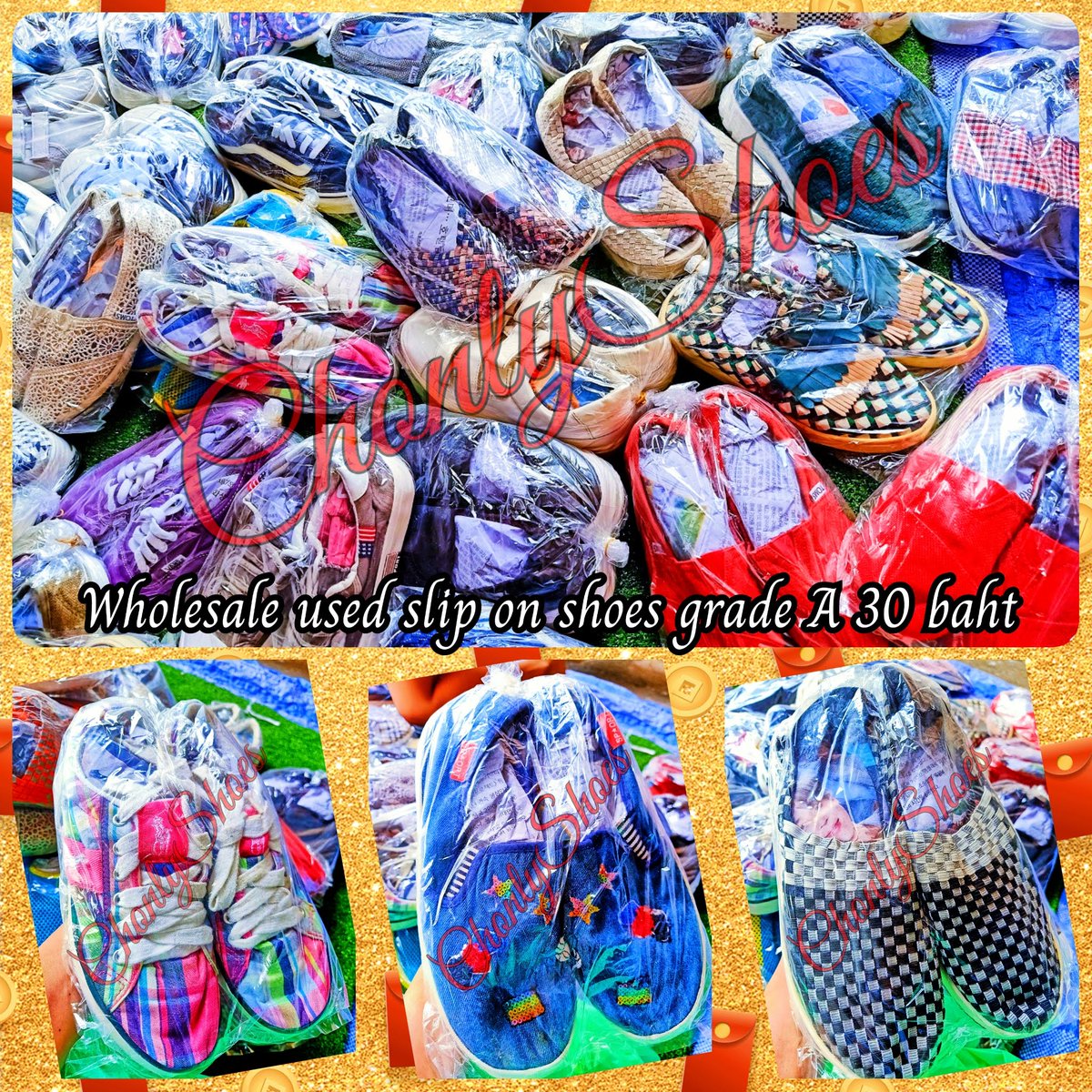 chonlyshoes1's tweet photo. 👟Wholesale used slip on shoes 30 baht. Products grade A good condition and clean, few flaws. From the normal price of 45-60 baht per pair. Products ready to sell every pair.🎁

#usedshoeswholesale #usedshoes #secondhandshoes #secondhandshoeswholesale https://t.co/qvg3svqtui