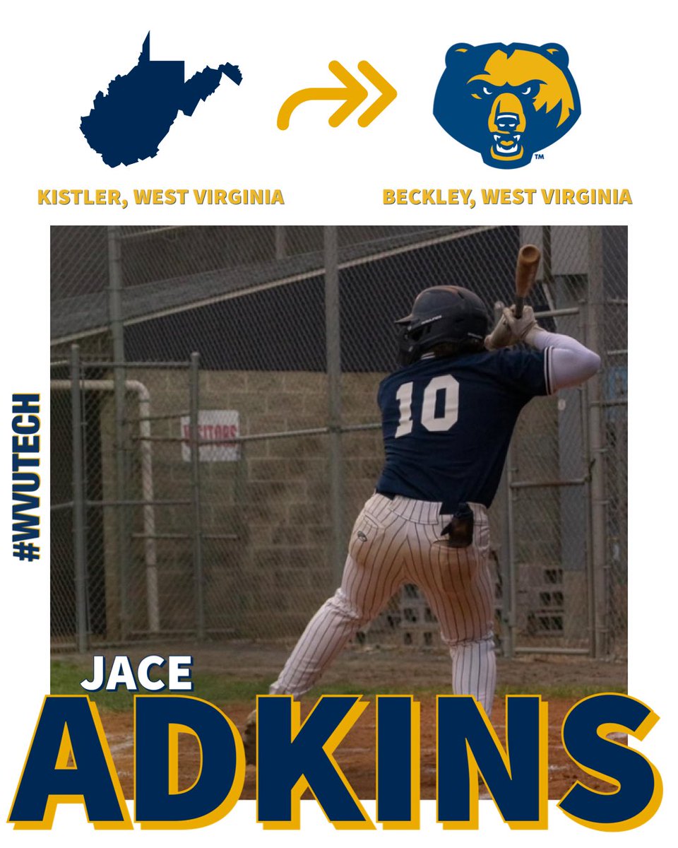 We are excited to announce the addition of Jace Adkins to the 2024 @WVUTechBase roster. Adkins, who graduated from Man High School, plans to study sports management as a Golden Bear.