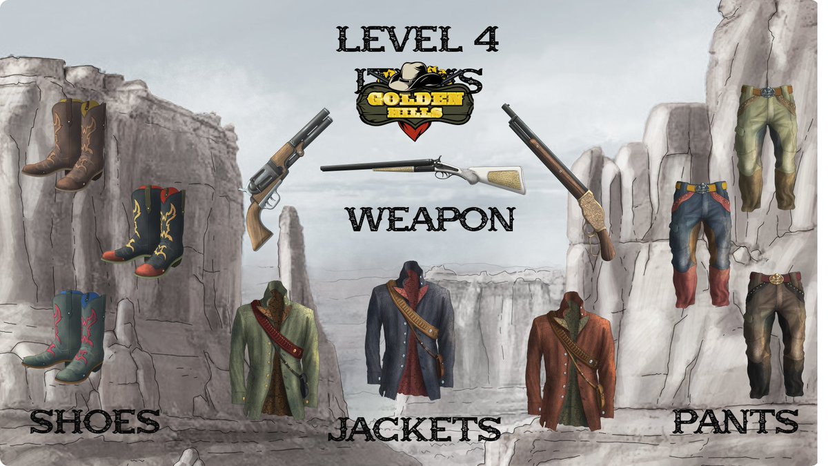 🔥GoldenHills update 🔥

📢We have added New Items for characters of the 4th level, which can be crafted using resources

Сharacteristics of Equipments Level 4 👇bit.ly/47sIJ9t  

Weekly Leaderboard Prize Pool 
 💵 $50+ #NFTs+ #GHCoin

Play NOW - playing.goldenhills.io