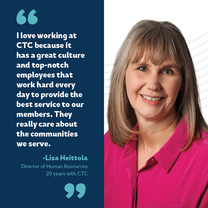 Congratulations to Lisa, who celebrates 20 years with CTC.
#goctc #ctcculture