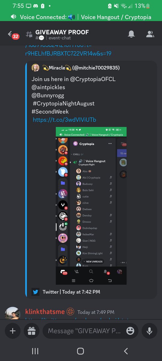 monchito143's tweet image. Join us here in @CryptopiaOFCL
@andallion 
@Asikyun 

#CryptopiaNightAugust
#SecondWeek
discord.gg/cryptopia
