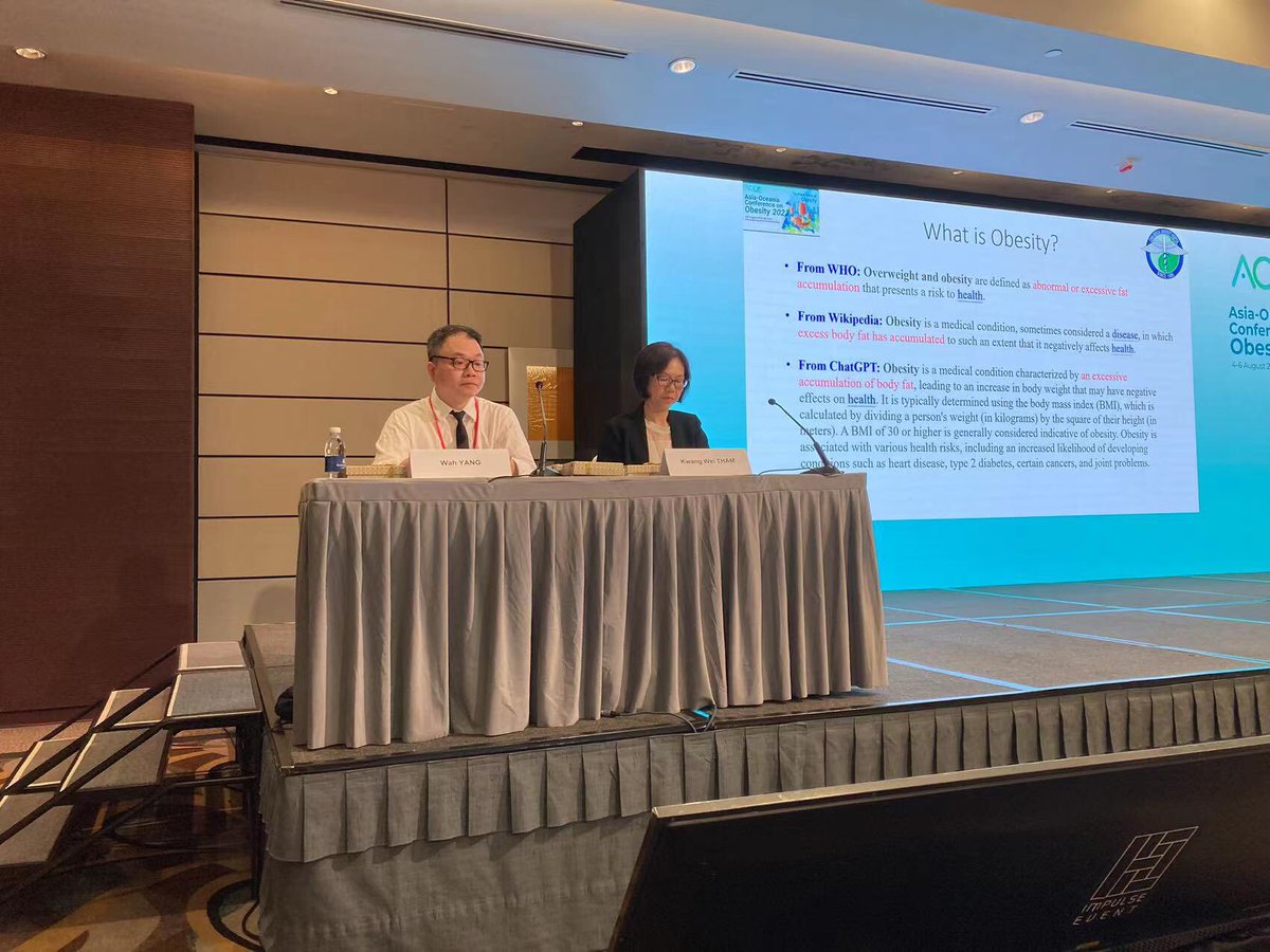 WahYangMD's tweet photo. My honor to be part of the Asia-Oceania Conference on Obesity 2023 as a speaker and session chair. Thanks a lot to the organizing committee, Hong Kong Obesity Society and President Tsui
#AOCO2023 https://t.co/UWVJWaeiqN