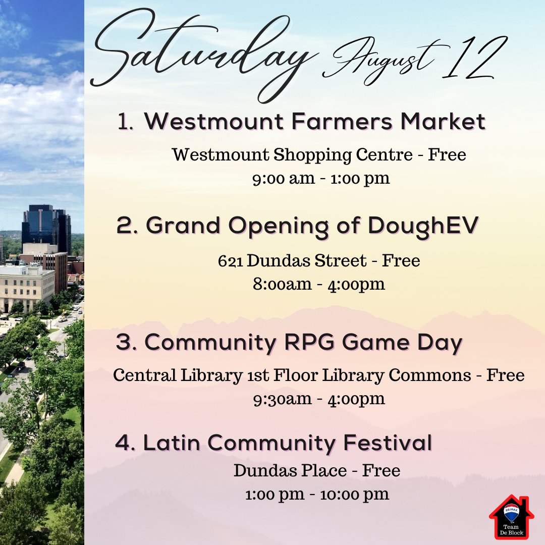 JohnDeBlock's tweet image. Another fun and actioned packed weekend ahead of us in London Ontario. Come out and enjoy the city. #masonvillefarmersmarket #inkedcircustattooexpo #philcook #londonmajors #originalkidstheatre #raggaenight #nightatthemuseum #dragstarz #westmountfarmersmarket #doughEV