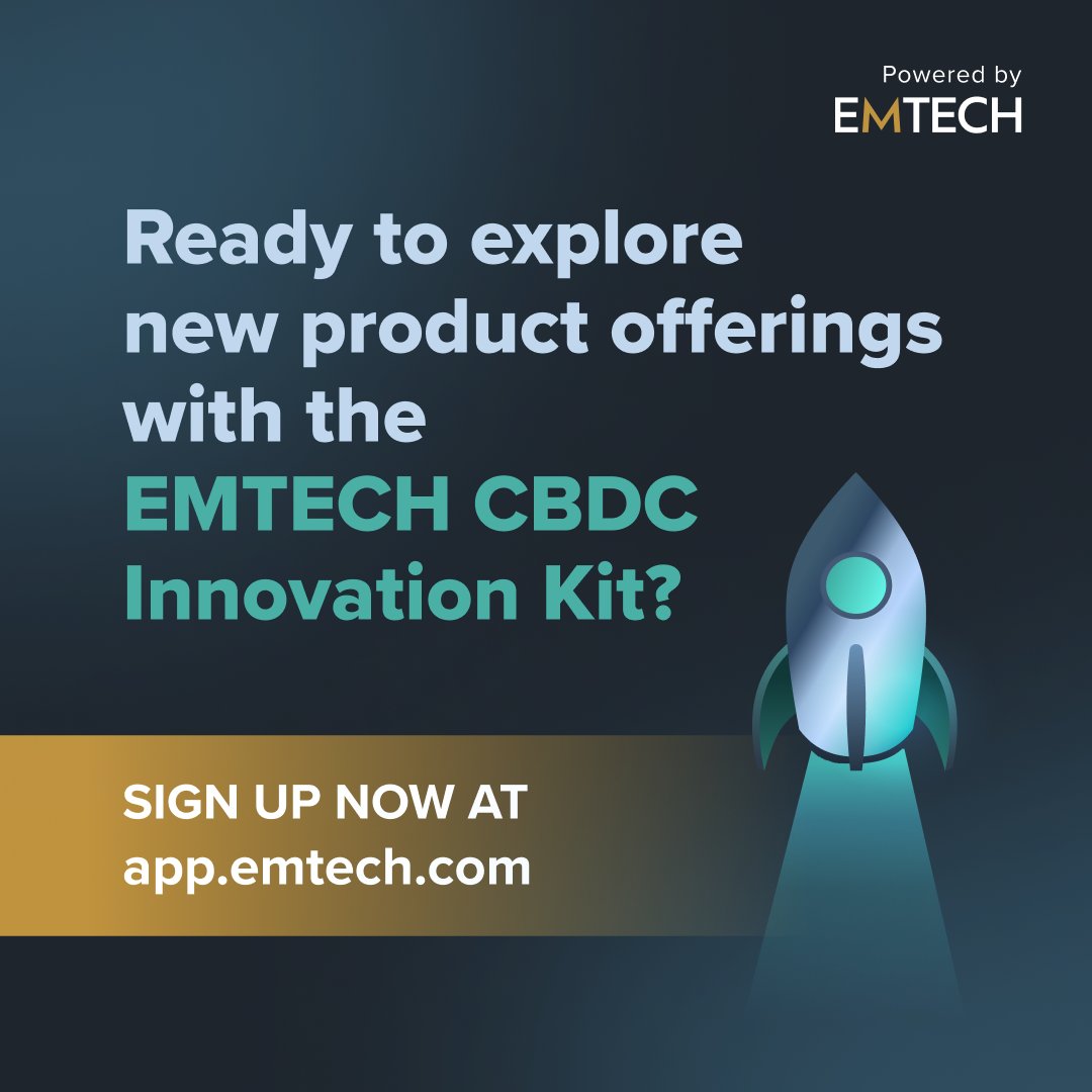 emtech_inc's tweet photo. π Fintech Product Managers! Ready to enhance your future product offerings? π
Exceed customer expectations and stay ahead of the competition with the EMTECH CBDC Innovation Kit!
Learn more: https://t.co/e6joXfWQ4e
Sign up: https://t.co/srlnibgXGZ
#CBDCIK #PoweredbyEMTECH https://t.co/qZSEfCbifv