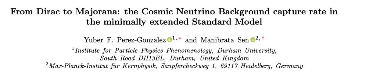 manibrata_sen's tweet photo. New paper out - https://t.co/Aq6h0VNi4e - with my awesome collaborator and friend @yuberfpg. Here we try to answer the question - can a future detection of the oldest neutrinos available to us say something about lepton number violation in the Standard Model? A thread on this 🧵 https://t.co/hSc7khTfDX