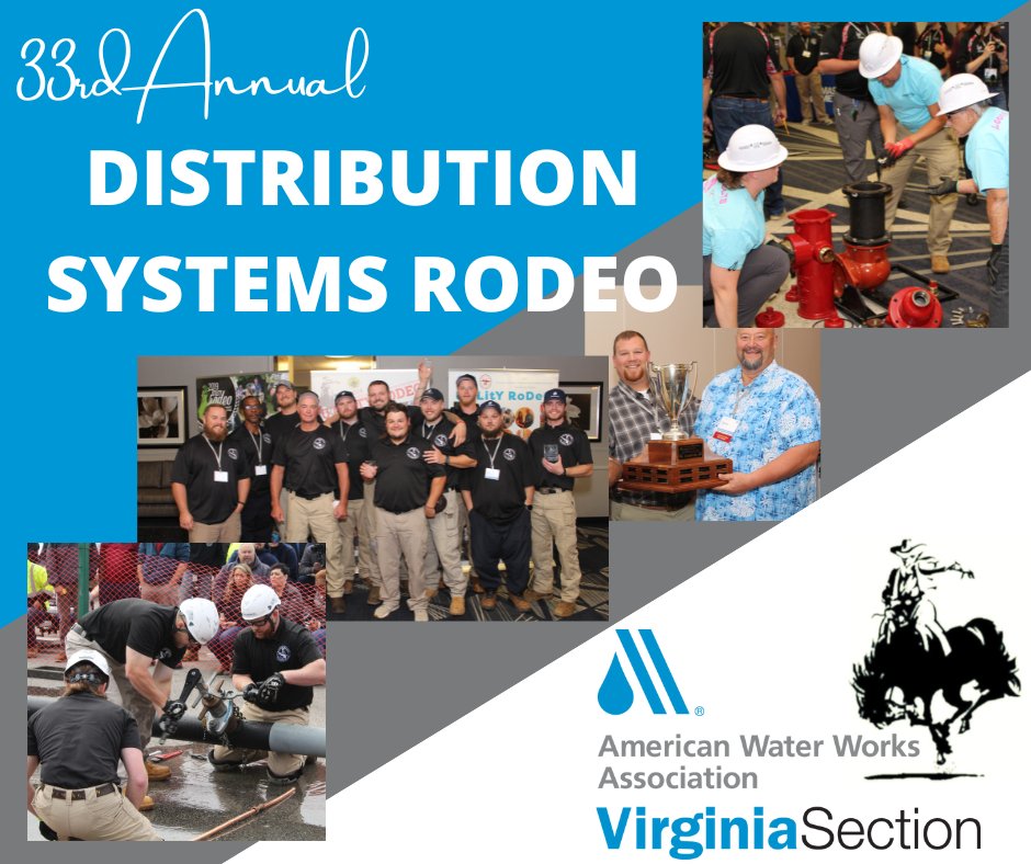 VA_AWWA's tweet photo. October 10-12 2023 | Roanoke
Save your seat for the 33rd Annual Distribution Seminar and Utility Rodeo.  Vendor tables are available. Connect at https://t.co/iQJNLA2XaR https://t.co/m7VOgd0K53